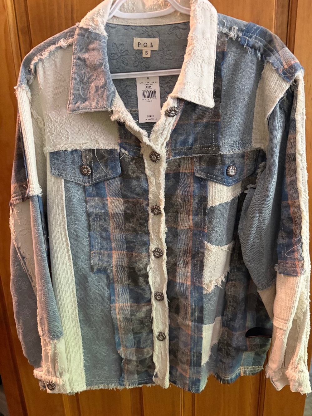 Pol denim jacket shirt NWT